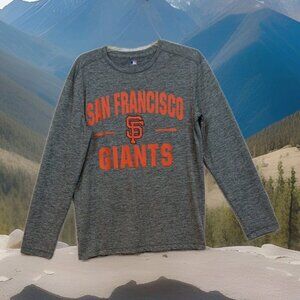 SF Giants Men’s Medium Pullover – Gray Long Sleeve Baseball Shirt‎